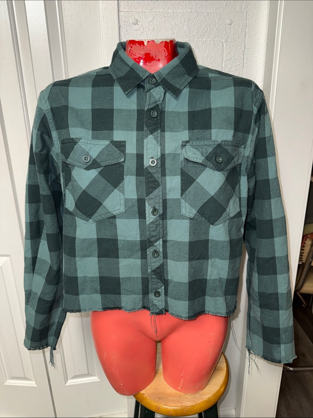Rab crop button top shirt blouse